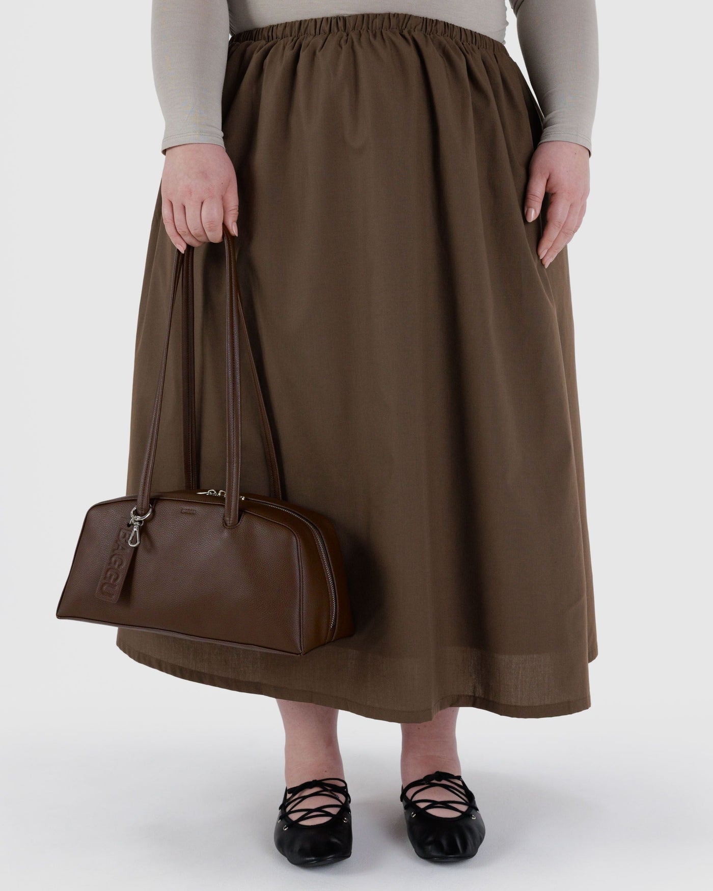 Recycled Leather Bowler Bag