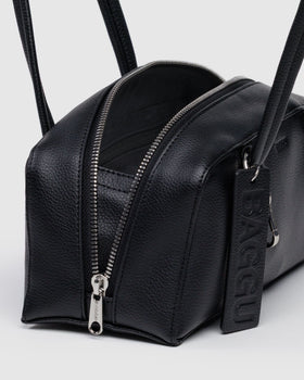 Small Recycled Leather Bowler Bag
