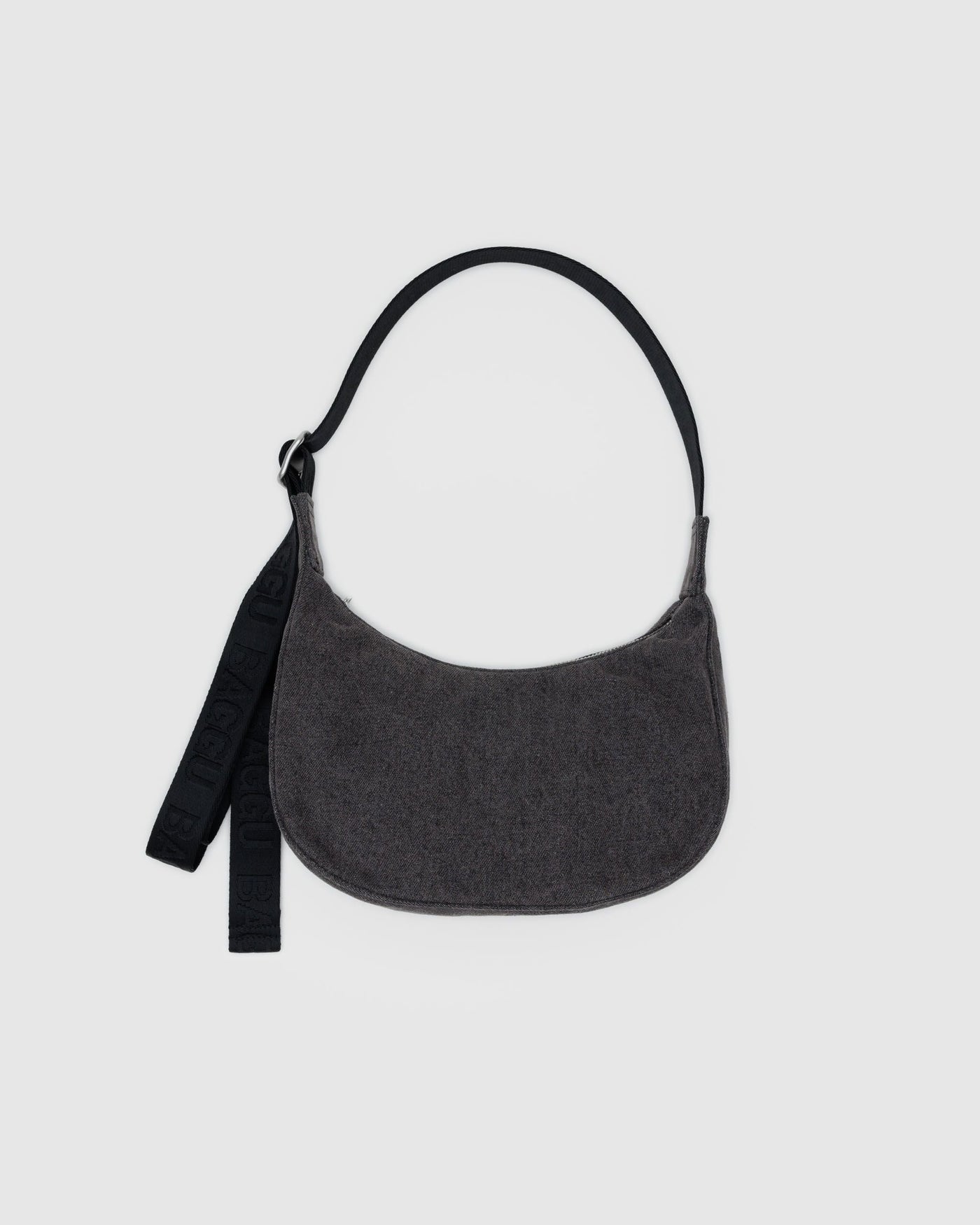 Small Denim Crescent Bag